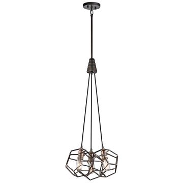 Kichler ROCKLYN KL-ROCKLYN3-RS Висяща лампа 3x60W/E27