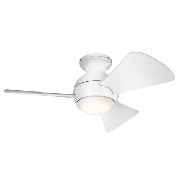 Kichler Sola KLF-SOLA-34-WHT Вентилатор 1x10W/LED 3000K 1116 lm IP23