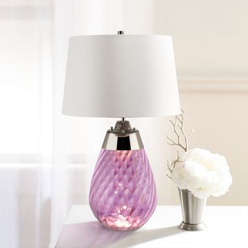 Elstead Lighting LENA LARGE LENA-TL-L-PLUM-OWSS Масичка лампа 1X7W/GU10+1x60W/E27