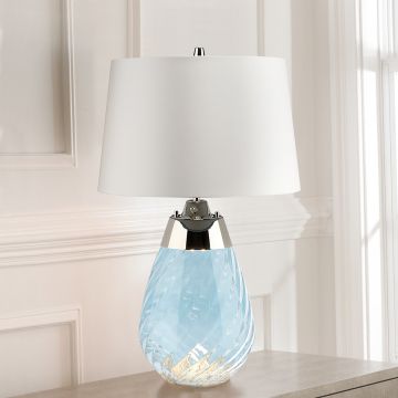 Elstead Lighting LENA SMALL LENA-TL-S-BLUE-OWSS Масичка лампа 1X7W/GU10+1x60W/E27