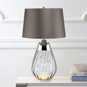 Elstead Lighting LENA SMALL LENA-TL-S-SMOKE Масичка лампа 1X7W/GU10+1x60W/E27