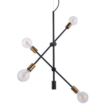 Italux EDMOND MD-BR-262002-D4-G/B Висяща лампа 4x60W/E27