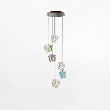 Zuma Line COLORE MD3350A-6BL/MIX Висяща лампа 6x6W/LED 3000k 804lm