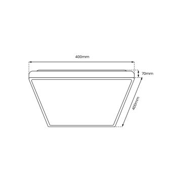 Milagro QUADRO ML7930 Таванен светилник 1x38W/LED 3000K-6000K 4000lm IP20