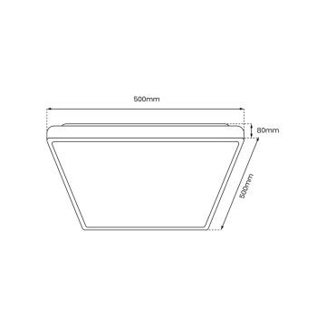 Milagro QUADRO ML7932 Таванен светилник 1x66W/LED 3000K-6000K 7050lm IP20