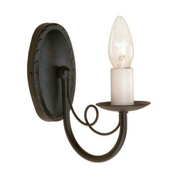 Elstead Lighting MINSTER MN1-BLACK Светильник за стена 1x60W/E14