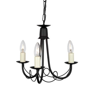 Elstead Lighting MINSTER MN3-BLACK Люстра 3x60W/E14