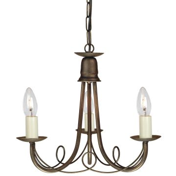 Elstead Lighting MINSTER MN3-BLK-GOLD Люстра 3x60W/E14