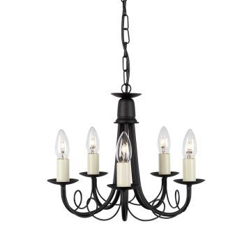 Elstead Lighting MINSTER MN5-BLACK Люстра 5x60W/E14