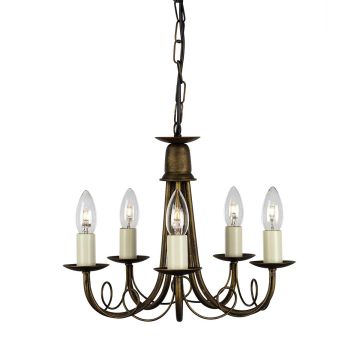 Elstead Lighting MINSTER MN5-BLK-GOLD Люстра 5x60W/E14