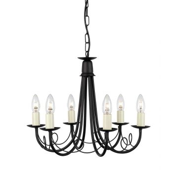Elstead Lighting MINSTER MN6-BLACK Люстра 6x60W/E14
