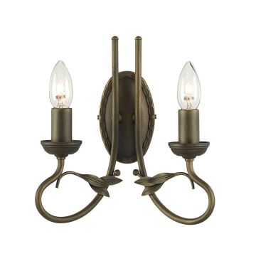 Elstead Lighting OLIVIA OV2-BLK-GOLD Светильник за стена 2x60W/E14