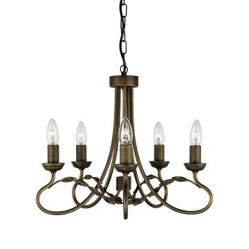 Elstead Lighting OLIVIA OV5-BLK-GOLD Люстра 5x60W/E14