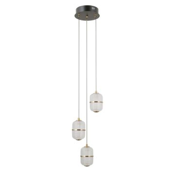 Italux Alani PND-34375-3-BK Висяща лампа 3x15W/LED 3000K 1170lm IP20