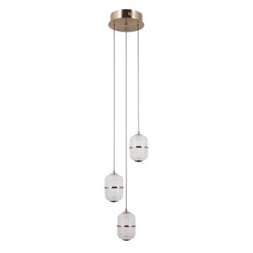 Italux Alani PND-34375-3-HBR Висяща лампа 3x15W/LED 3000K 1170lm IP20