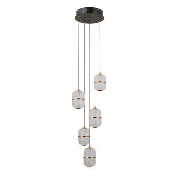 Italux Alani PND-34375-5-BK Висяща лампа 5x28W/LED 3000K 2184lm IP20