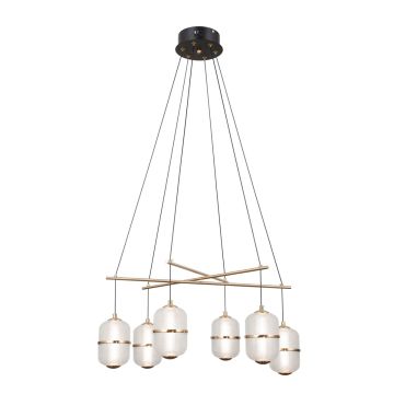 Italux Alani PND-34375-6-BK Висяща лампа 6x32W/LED 3000K 2496lm IP20