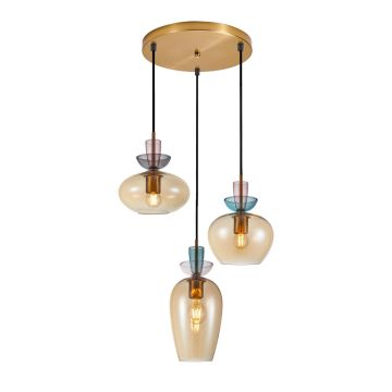 Italux Fanda PND-31882-3A-GD-AMB Висяща лампа 3x40W/E27 IP20