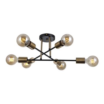 Italux FORMIO PND-4052-6-BL-HBR Таванна лампа 6x40W/E27 IP20