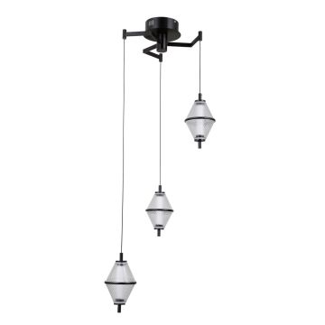 Italux Fuente PND-34395-3-BK Висяща лампа 3x15W/LED 3000K 1108lm IP20