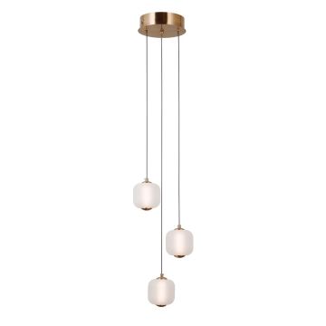 Italux Ganti PND-34362-3-HBR-OPAL Висяща лампа 3x8W/LED 3000K 865lm IP20