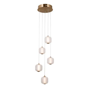 Italux Ganti PND-34362-5-HBR-OPAL Висяща лампа 5x12W/LED 3000K 1300lm IP20