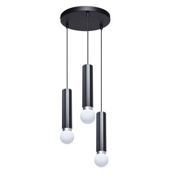 Italux Macera PND-33849-3R-BK Висяща лампа 3x40W/E27 IP20
