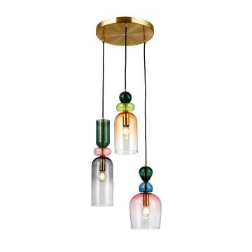 Italux Manso PND-37462-3A-MC-GD Висяща лампа 3x40W/E14 IP20