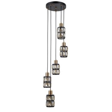 Italux Menfi PND-44236-5-BK-GD Висяща лампа 5x40W/E27 IP20