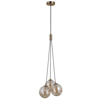 Italux PERLOS PND-54456-3-HB-AMB Висяща лампа 3x5W/G9 IP20