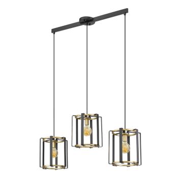 Italux PRIMERO PND-44003-3-BK-GD Висяща лампа 3x60W/E27 IP20