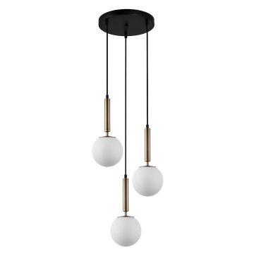 Italux Ravena PND-2324-3A GD+OPAL Висяща лампа 3x10W/E27 IP20