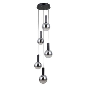 Italux Strela PND-34378-5S-BK Висяща лампа 5x25W/LED 3000K 1450lm IP20