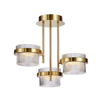 Italux Tiara PND-77362-3-24W-GD Таванна лампа 3x24W/LED 3000K 2603lm IP20