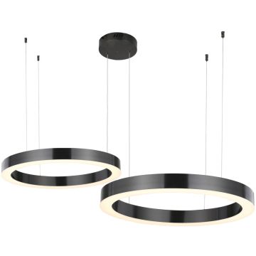 Step Into Design CIRCLE 2in1 ST-8848-40+60 black Висяща лампа 2x53W/LED 3000K 5035lm IP20