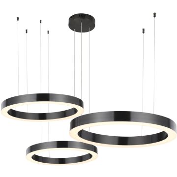 Step Into Design CIRCLE 3in1 ST-8848-40+60+80 black Висяща лампа 3x93W/LED 3000K 8835lm IP20