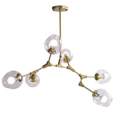 Step Into Design MODERN ORCHID ST-1232-6 GOLD transparent Таванна лампа 6x60W/E27 IP20