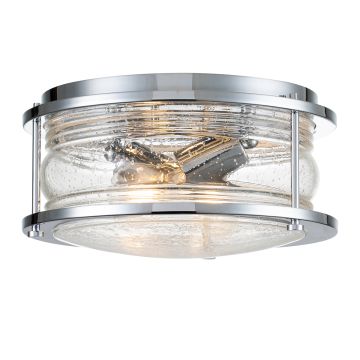 Quintiesse ASHLAND BAY QN-ASHLANDBAY-F-PC-BATH Таванен светилник 2x60W/E27 IP44