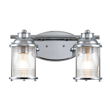 Quintiesse ASHLAND BAY QN-ASHLANDBAY2-PC-BATH Светильник за стена 2x60W/E27 IP44