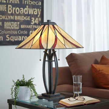 Quoizel ASHEVILLE QZ-ASHEVILLE-TL Масичка лампа 2x60W/E27