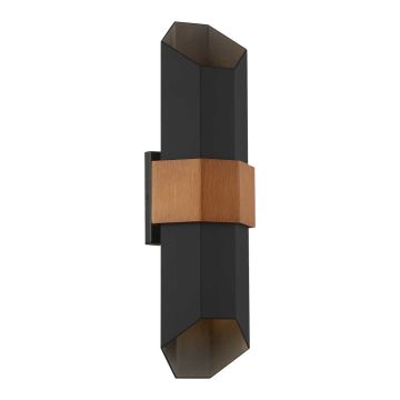Quoizel Chasm QZ-CHASM-L-BKW Светильник за стена 2x9.5W /LED IP44