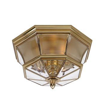 Quoizel NEWBURY QZ-NEWBURY-F-PB Таванен светилник 3x40W/E14 IP44