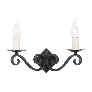 Elstead Lighting RECTORY RY2A-BLACK Светильник за стена 2x60W/E14