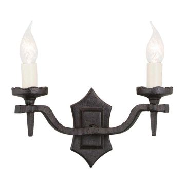 Elstead Lighting RECTORY RY2B-BLACK Светильник за стена 2x60W/E14