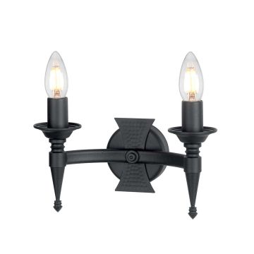 Elstead Lighting SAXON SAX2-BLK Светильник за стена 2x60W/E14