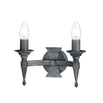 Elstead Lighting SAXON SAX2-BLK-SIL Светильник за стена 2x60W/E14