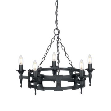 Elstead Lighting SAXON SAX5-BLK Люстра 5x60W/E14