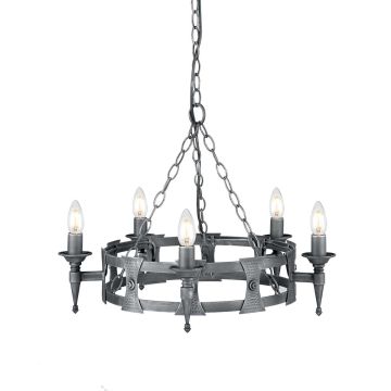 Elstead Lighting SAXON SAX5-BLK-SIL Люстра 5x60W/E14