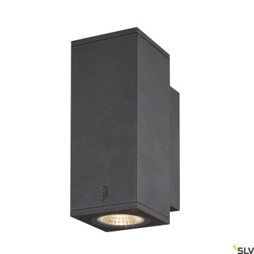SLV ENOLA SQUARE 1003418 Светильник за стена 2x7.8W/LED 3000/4000K 620/700LM IP65