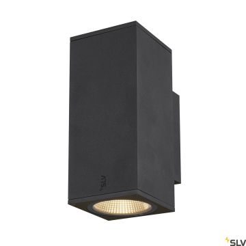 SLV ENOLA SQUARE 1003419 Светильник за стена 2x20W/LED 3000/4000K 1660/1900LM IP65